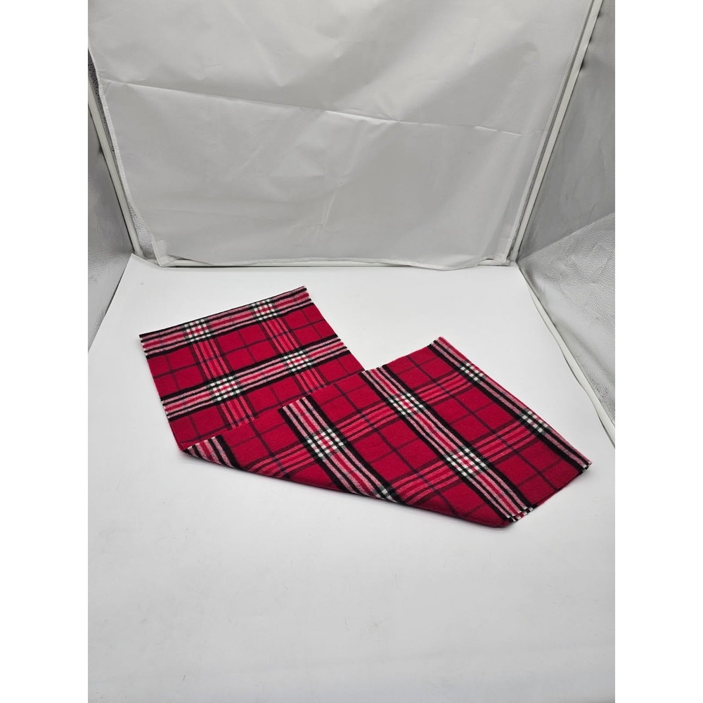 Infinity Scarf Women One Size Red t Plaid Acrylic Made in Germany Fall Winter